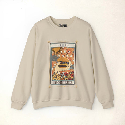 Cheeseburger Tarot Sweatshirt - Classic Fit Soft Cotton Blend