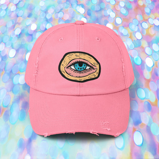 Distressed Pink Cyclops Hat