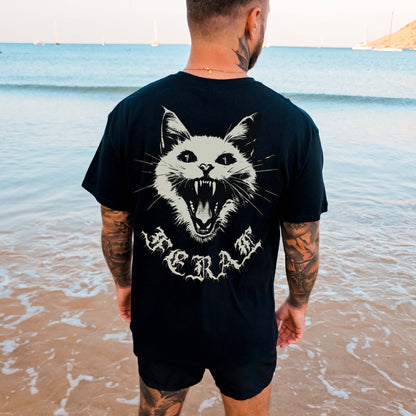 Feral White Cat Tee