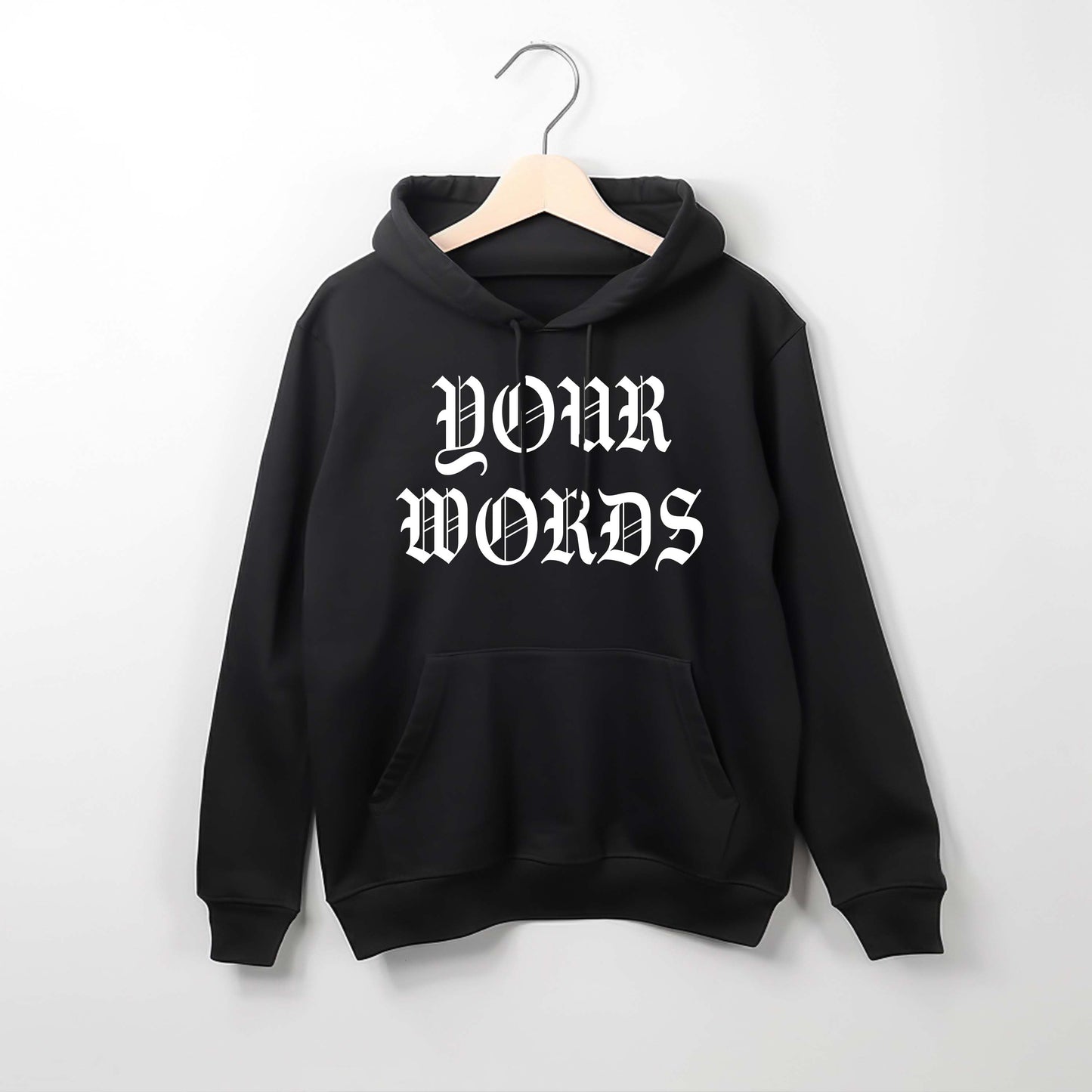 Custom Hoodie with Metalcore Gothic Font