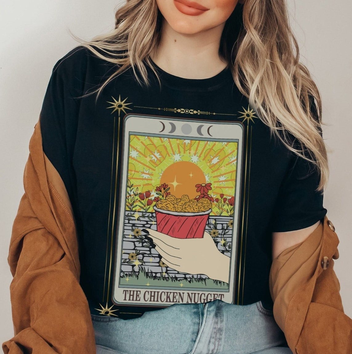 Chicken Nugget Tarot Card Shirt