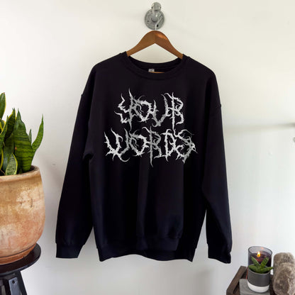 Custom Metalcore Sweatshirt with Gothic Font