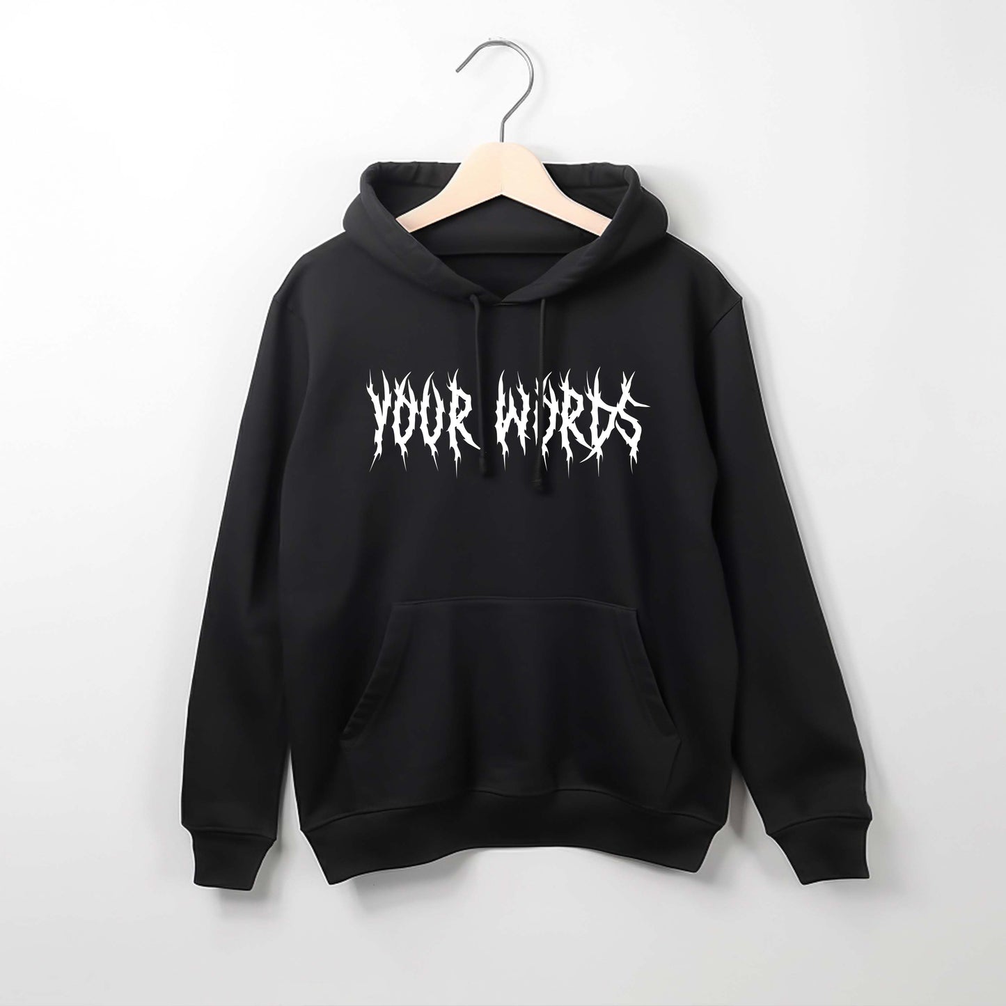 Custom Hoodie with Metalcore Gothic Font