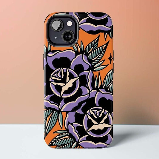 Purple Rose Tattoo Phone Case