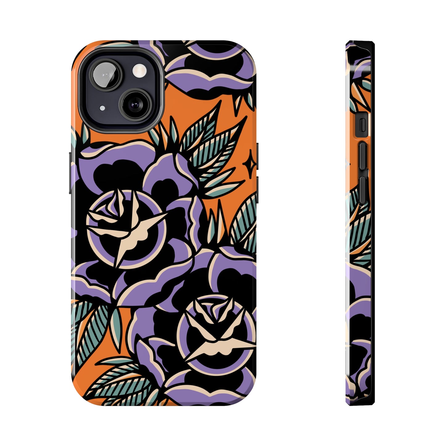 Purple Rose Tattoo Phone Case